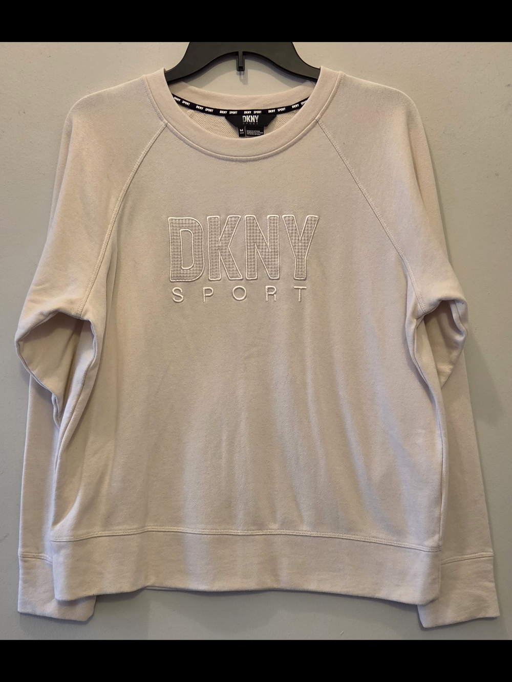 DKNY Sport Women's Cream Crewneck Sweatshirt